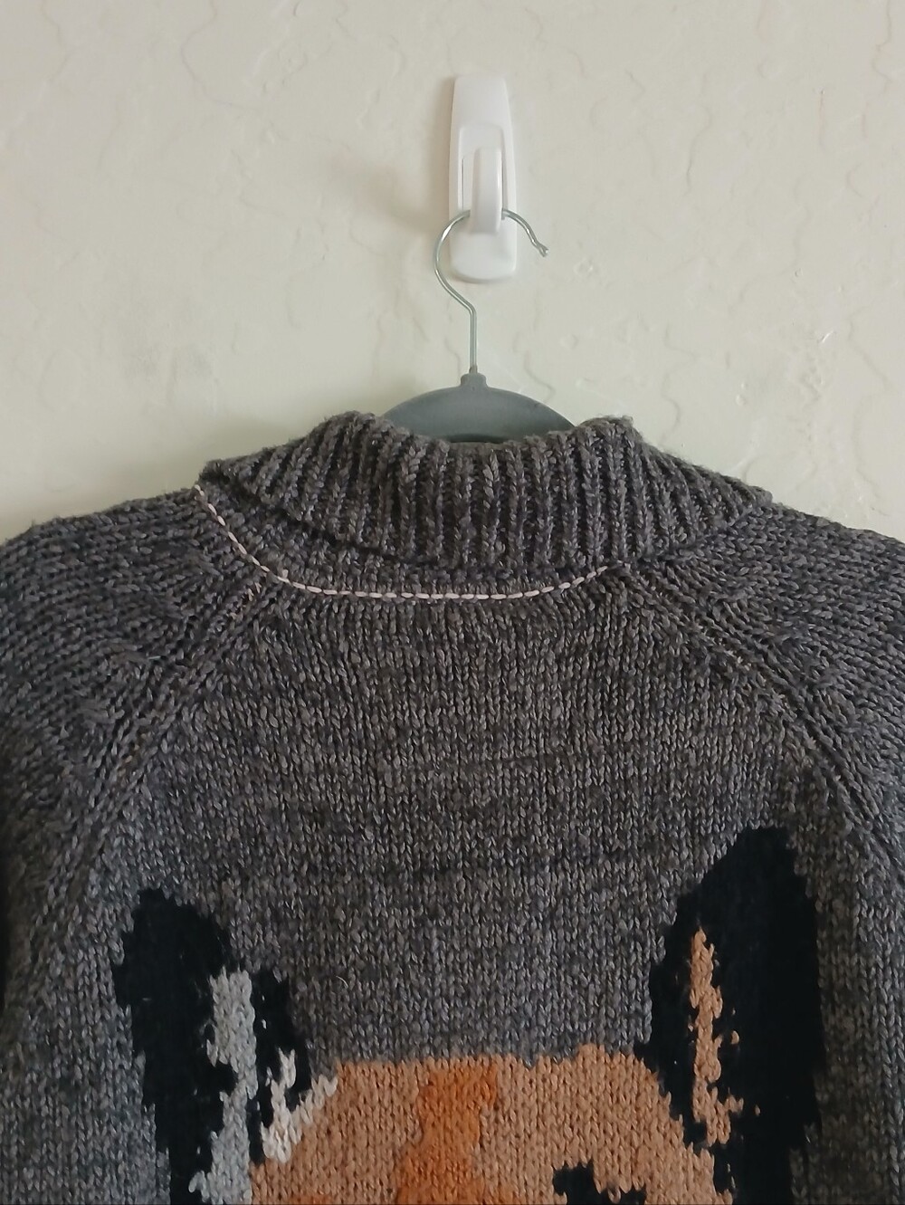 Pilcro Anthropologie Jesse Dog Icon Cardigan Sweater XXS French Bulldog Oversize - Picture 14 of 14